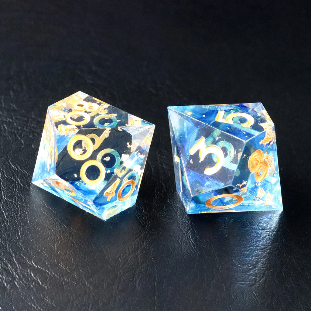 Blue Golden Age Resin Dice Set