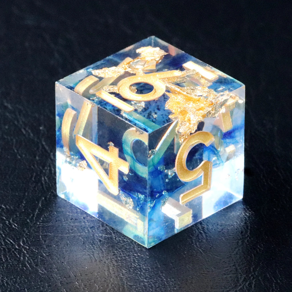 Blue Golden Age Resin Dice Set