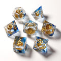 Blue Mist Sand Resin Dice Set