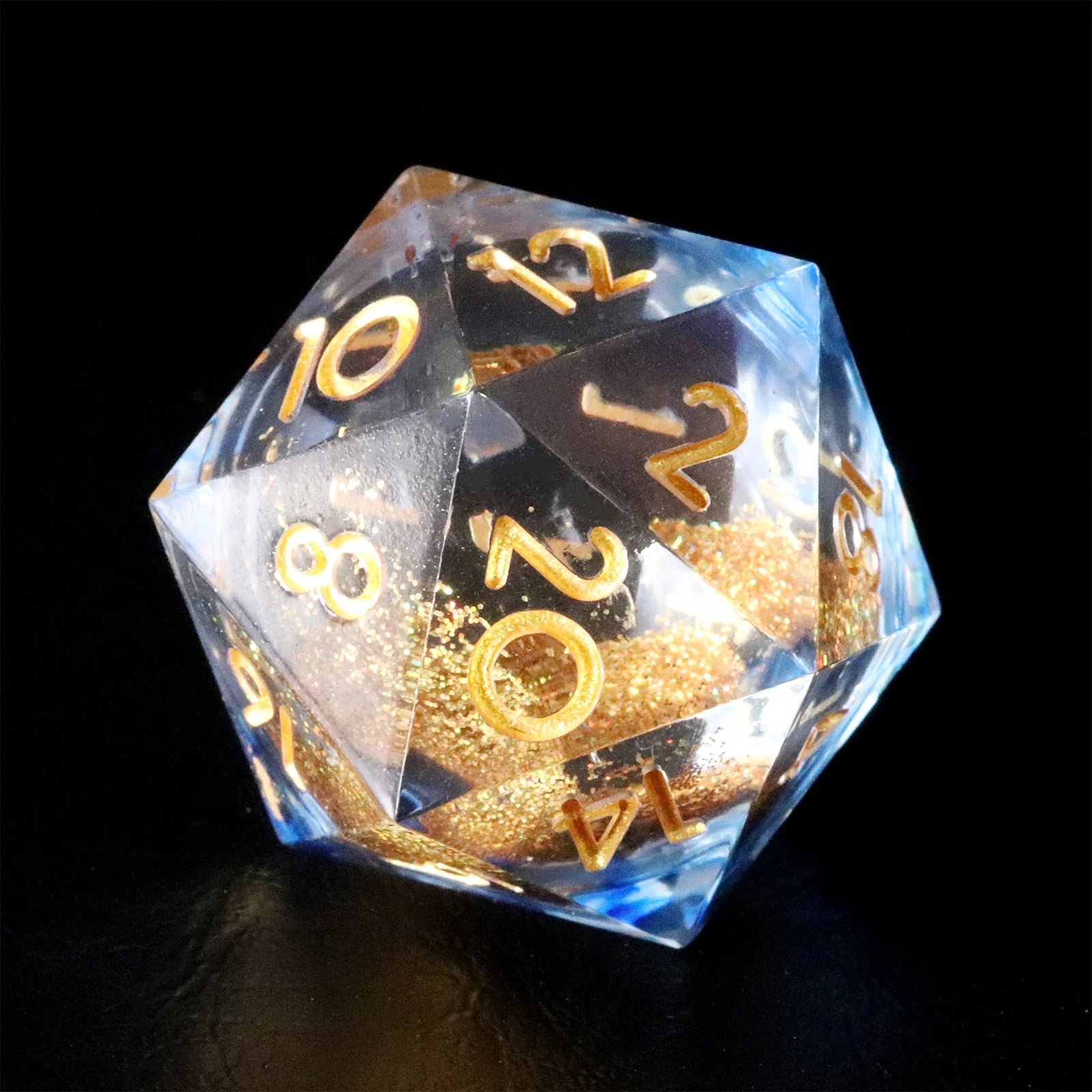 Blue Mist Sand Resin Dice Set