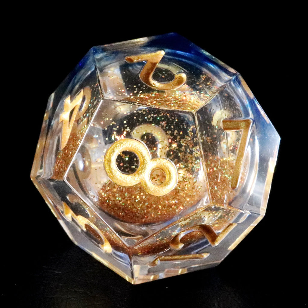 Blue Mist Sand Resin Dice Set