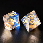 Blue Mist Sand Resin Dice Set