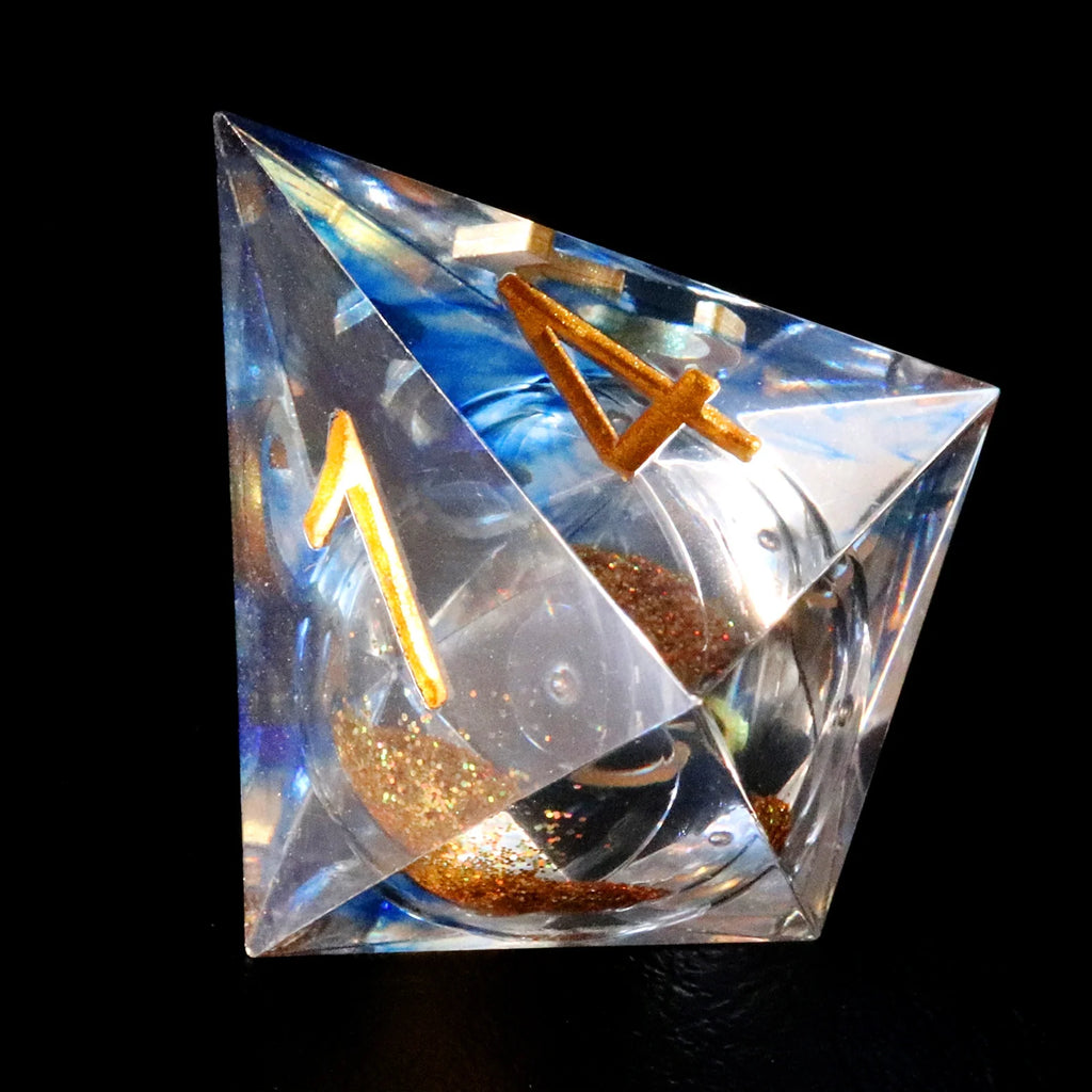 Blue Mist Sand Resin Dice Set