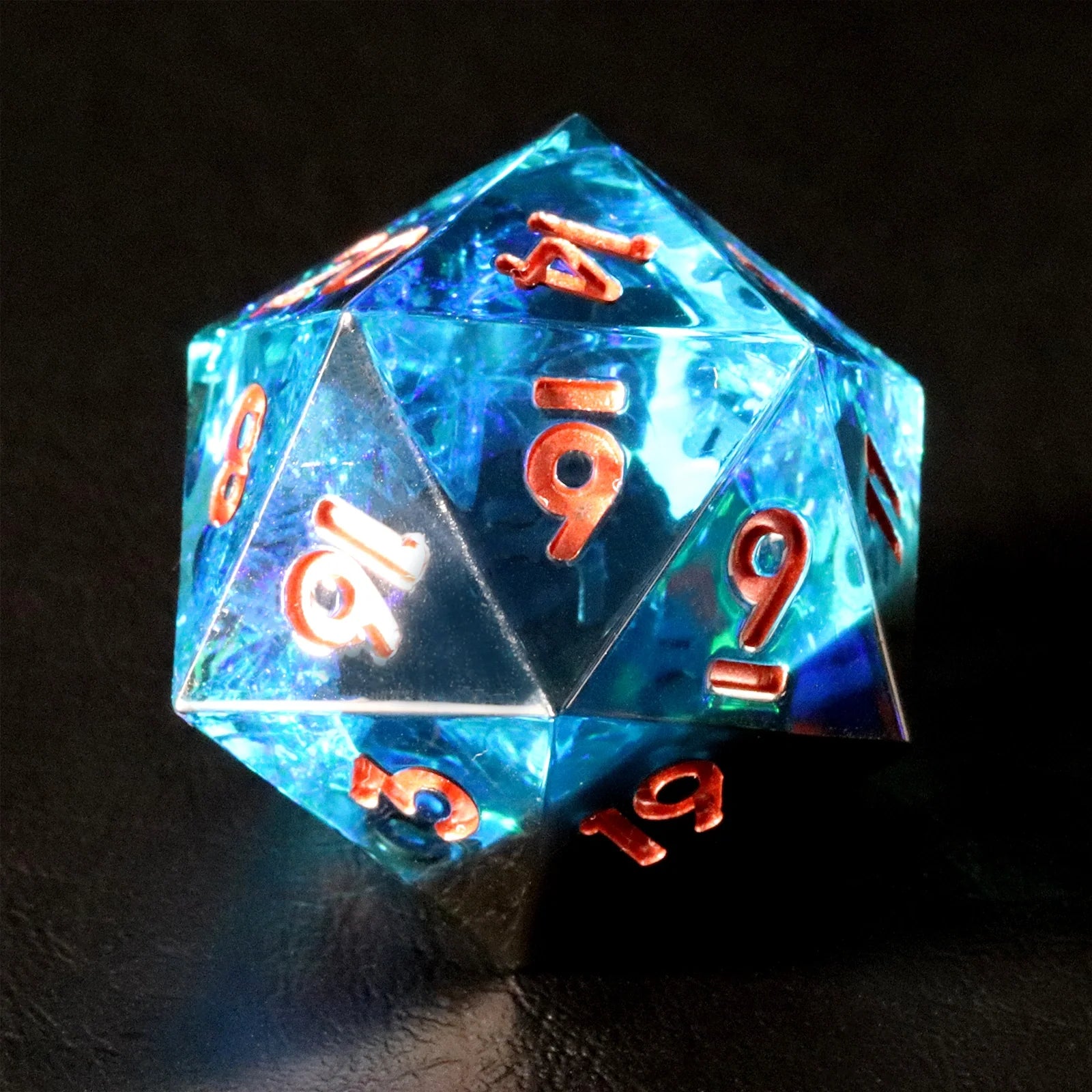Core of Ice Holographic Resin Dice Set