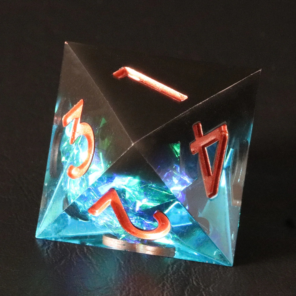 Core of Ice Holographic Resin Dice Set