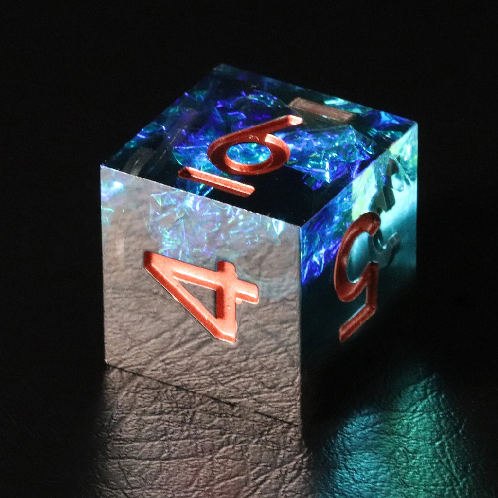 Core of Ice Holographic Resin Dice Set