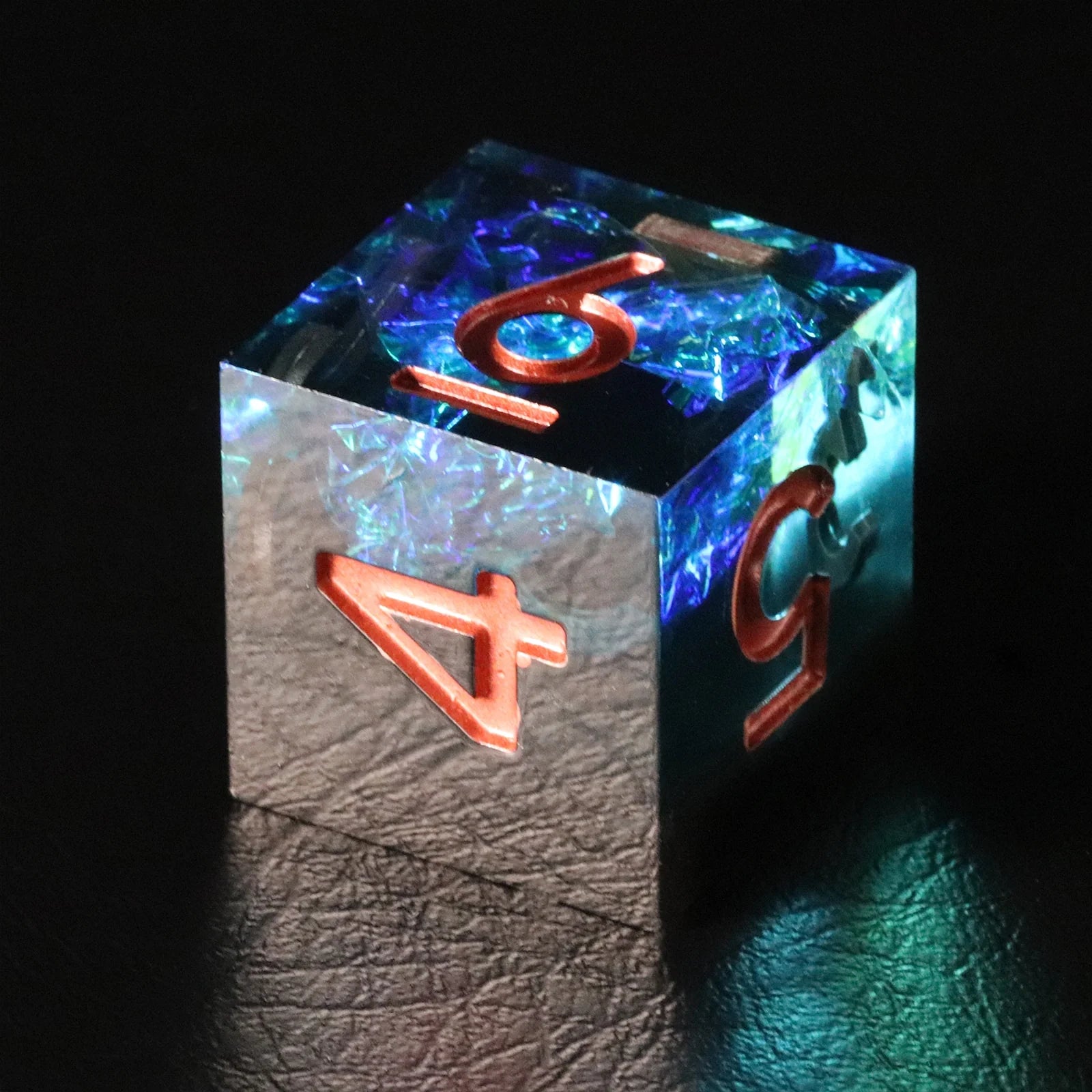 Core of Ice Holographic Resin Dice Set