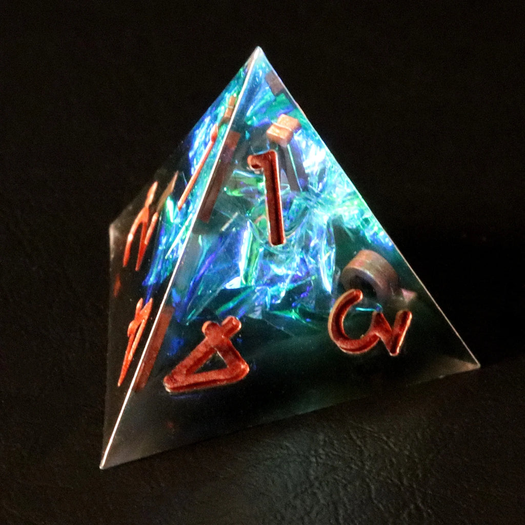 Core of Ice Holographic Resin Dice Set