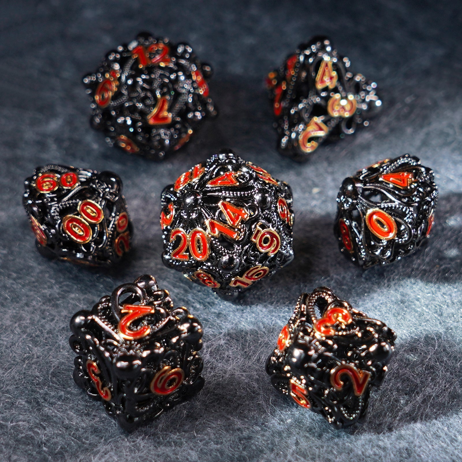 Cthulhu’s Tentacle Hollowed Metal Dice Set