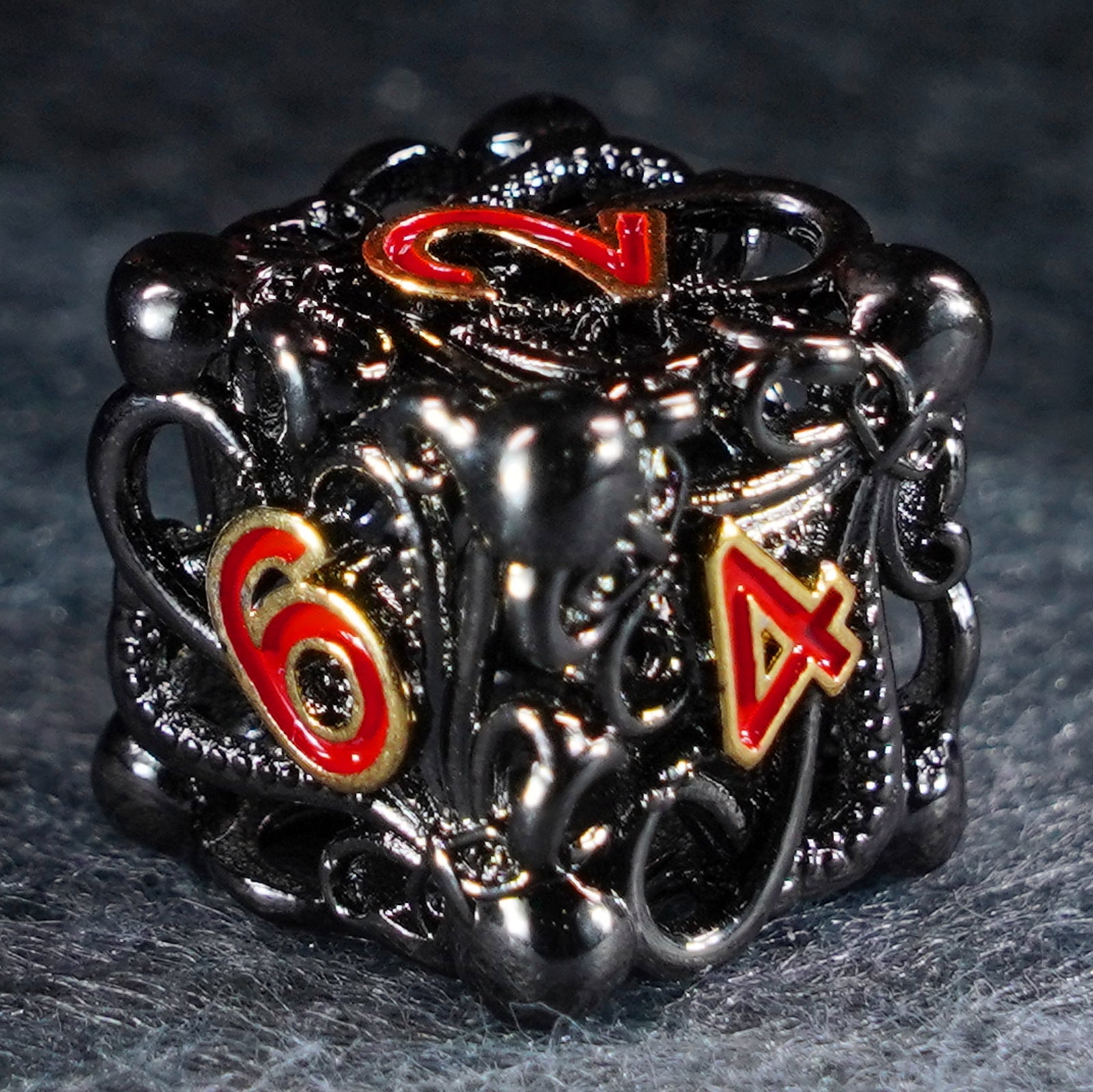 Cthulhu’s Tentacle Hollowed Metal Dice Set