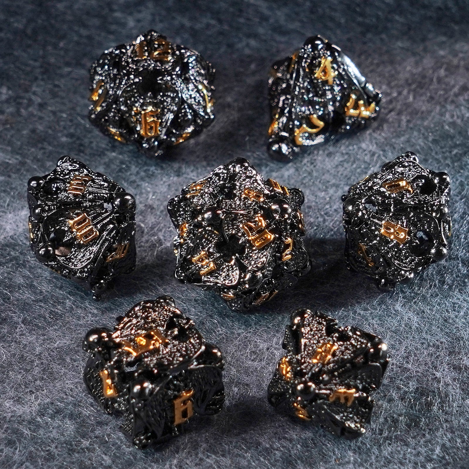 Deathwing Hollowed Black Metal Dice