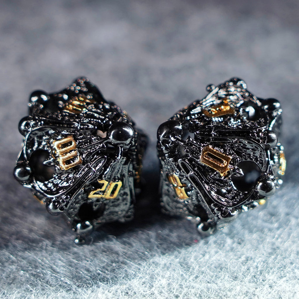 Deathwing Hollowed Black Metal Dice