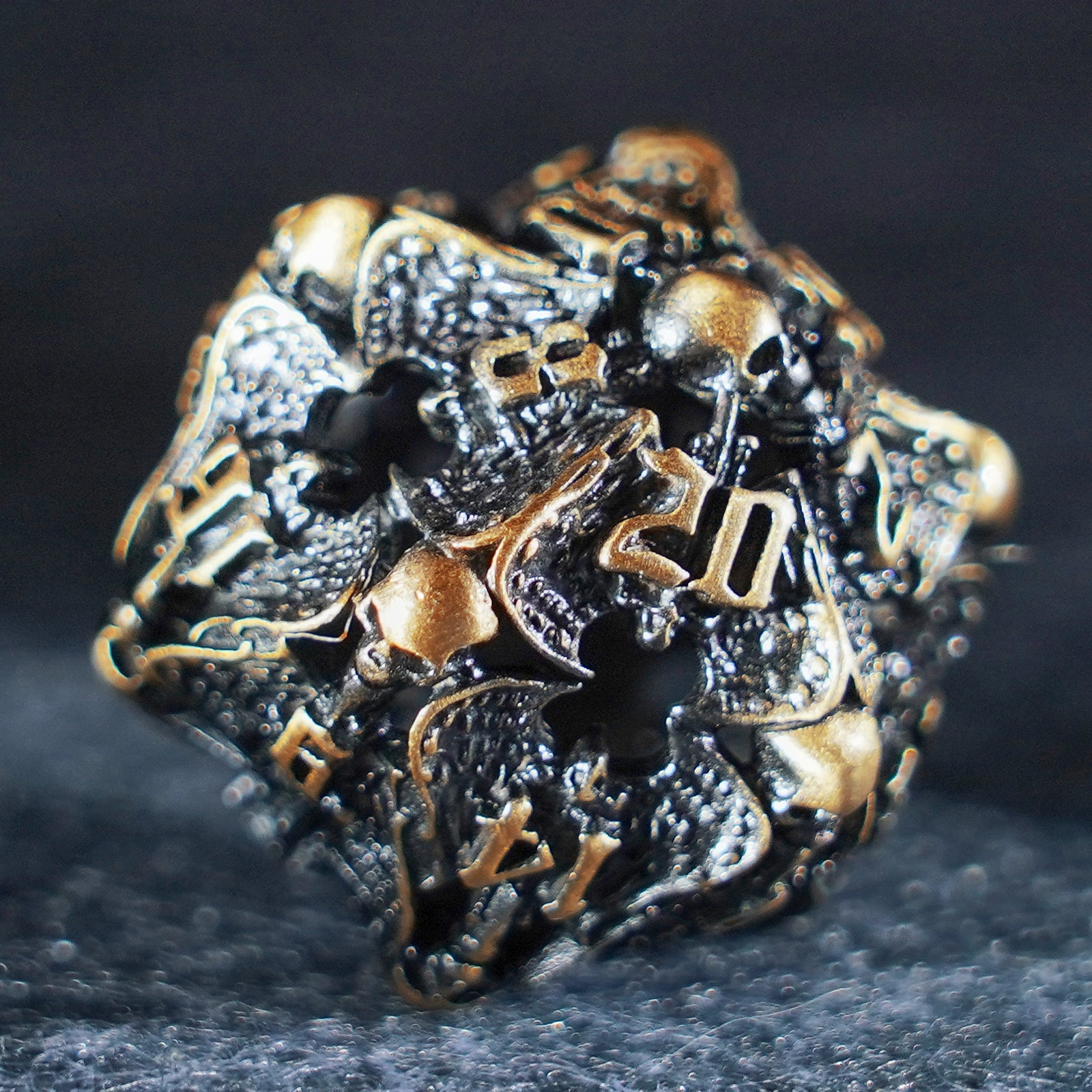 Deathwing Hollowed Metal Dice