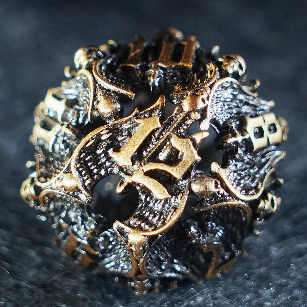 Deathwing Hollowed Metal Dice