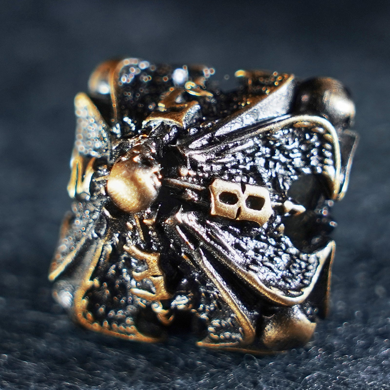 Deathwing Hollowed Metal Dice