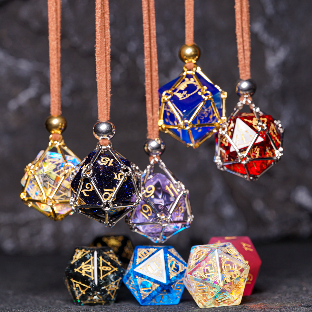 D20 Dice Pendant Necklace