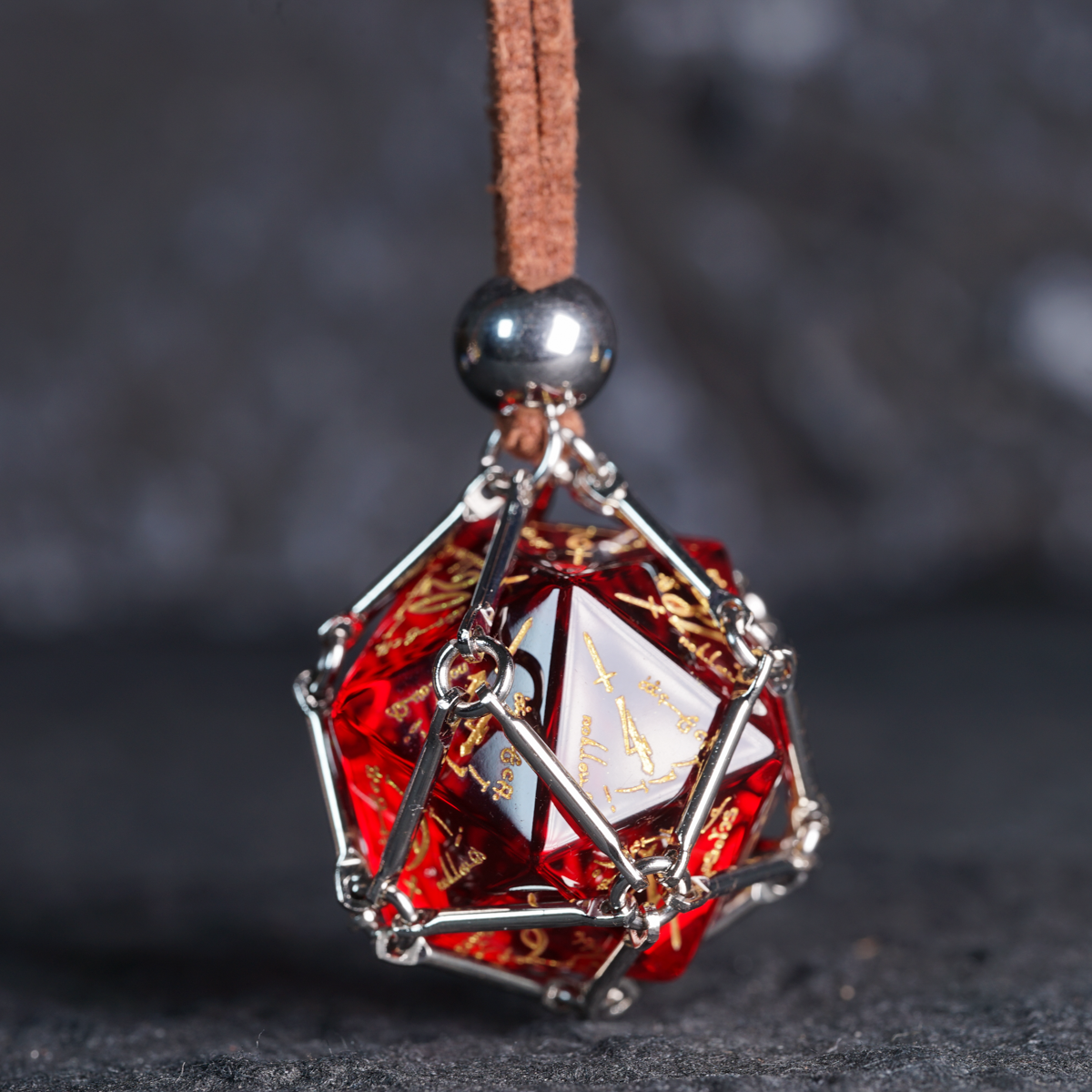 D20 Dice Pendant Necklace