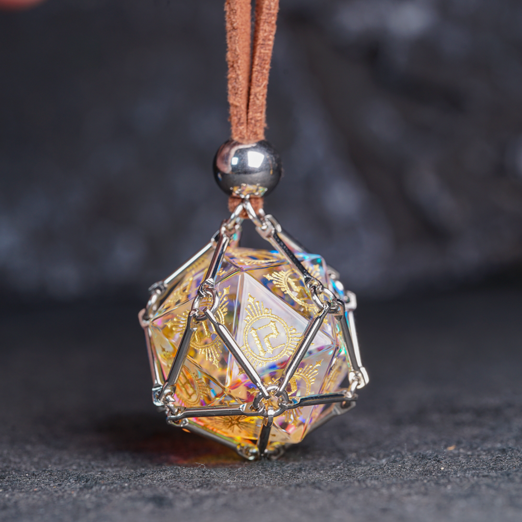 D20 Dice Pendant Necklace