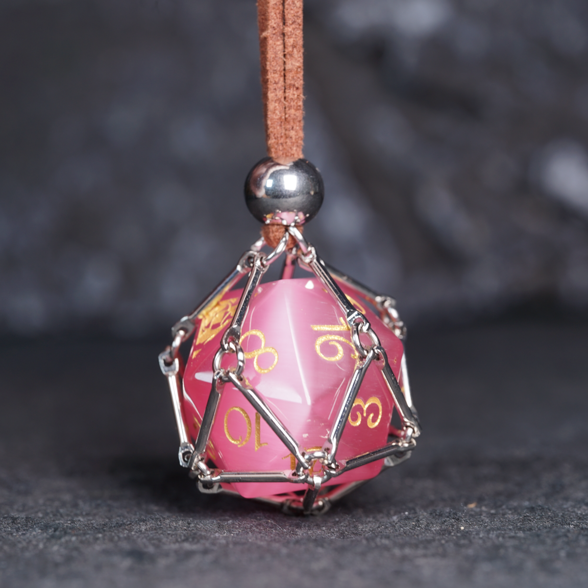D20 Dice Pendant Necklace