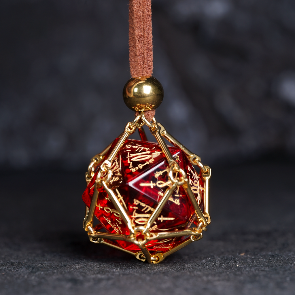 D20 Dice Pendant Necklace