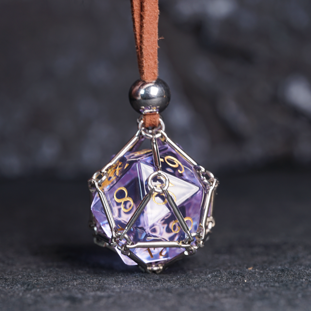 D20 Dice Pendant Necklace