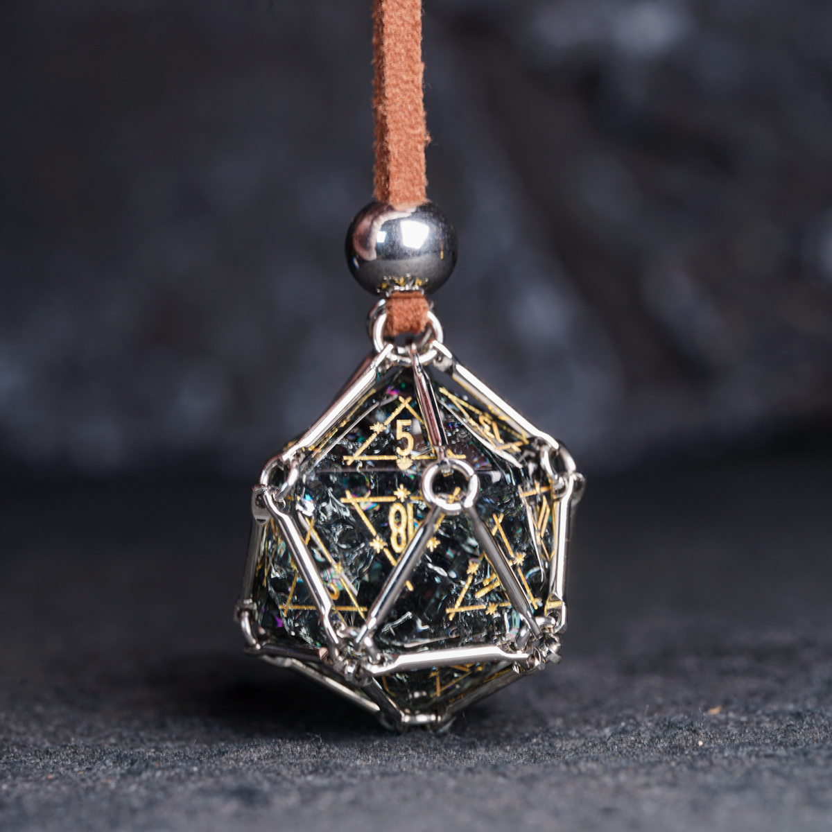 D20 Dice Pendant Necklace