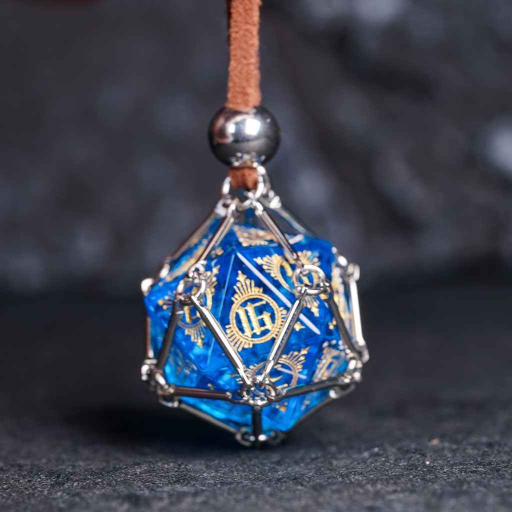 D20 Dice Pendant Necklace