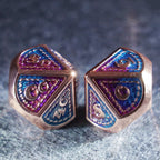 Dragon Scale Solid Colored Copper Dice Set