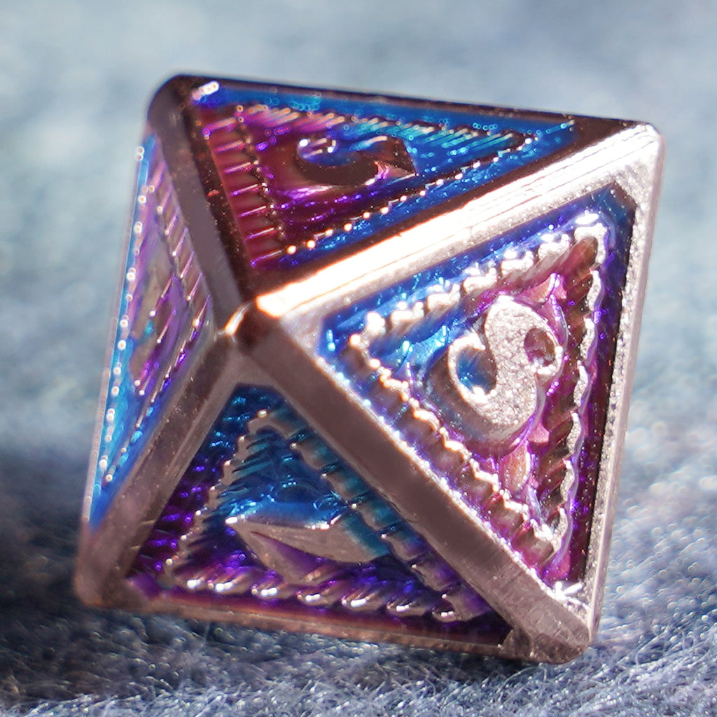 Dragon Scale Solid Colored Copper Dice Set