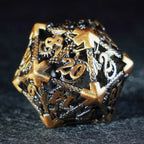 Golden Holy Dragon Metal Dice Set
