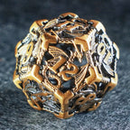 Golden Holy Dragon Metal Dice Set