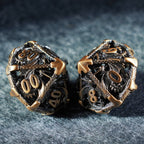 Golden Holy Dragon Metal Dice Set