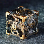 Golden Holy Dragon Metal Dice Set