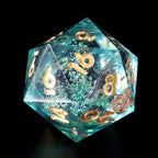 Golden Sands Green Years Resin Dice Set