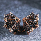 Floral Wings Hollowed Gold Metal Dice Set