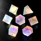 Kitty Engraved Dichroic Prism K9 Glass Dice Set