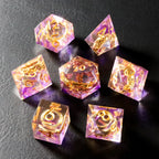 Lord of the Rings Amethyst Veil Resin Dice Set