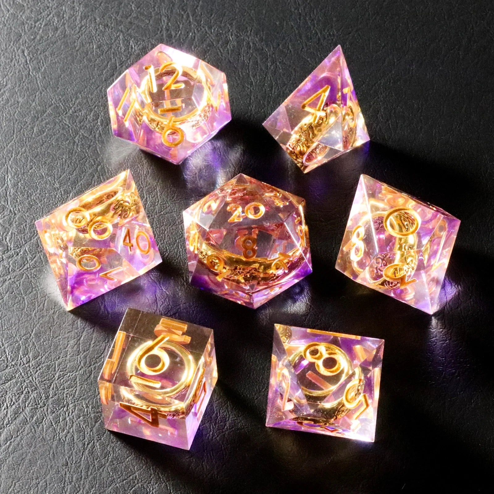 Lord of the Rings Amethyst Veil Resin Dice Set