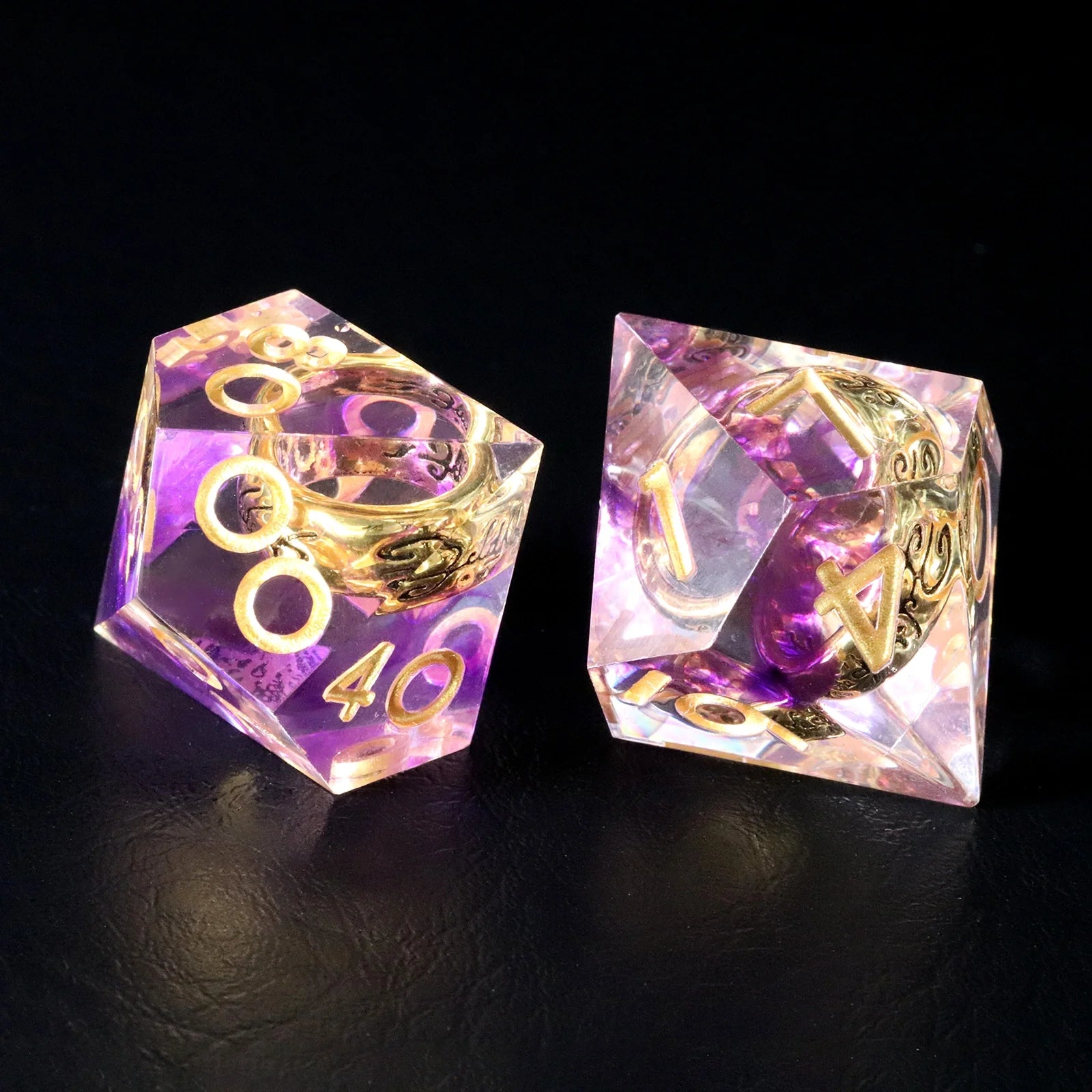 Lord of the Rings Amethyst Veil Resin Dice Set