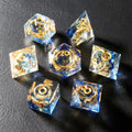 Lord of the Rings Blue-Gold Age Resin Dice Set