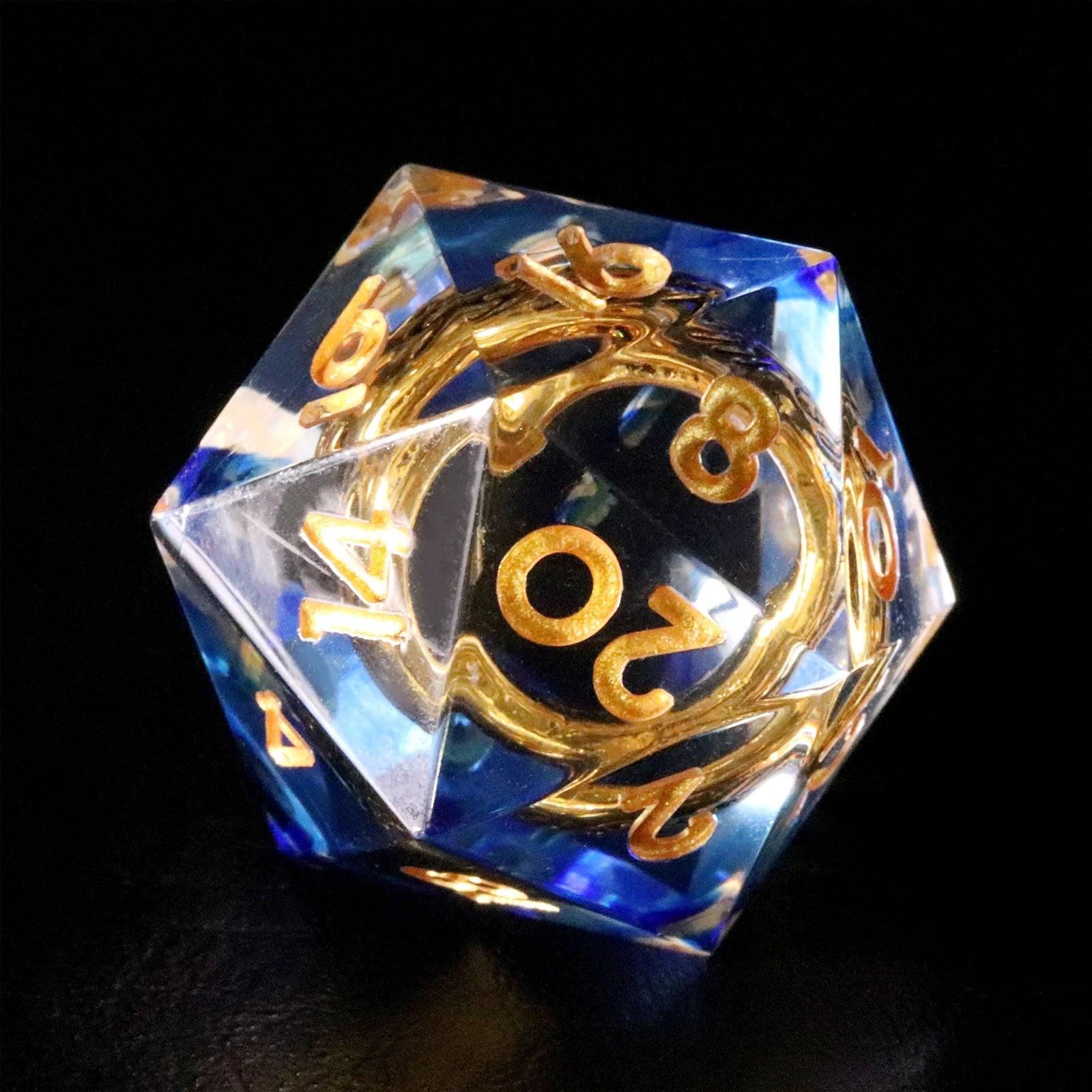 Lord of the Rings Blue-Gold Age Resin Dice Set