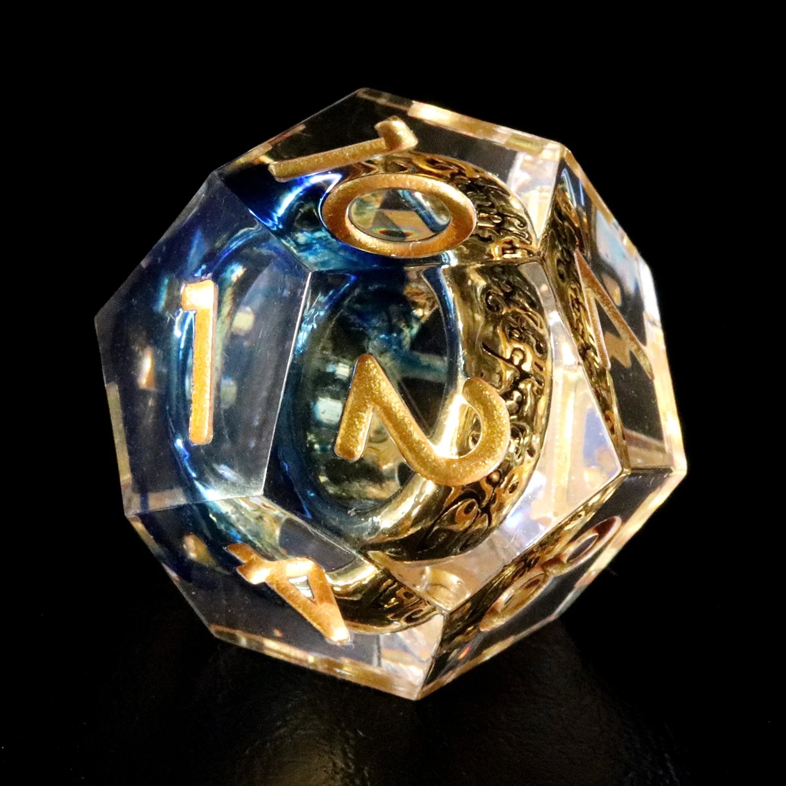 Lord of the Rings Blue-Gold Age Resin Dice Set