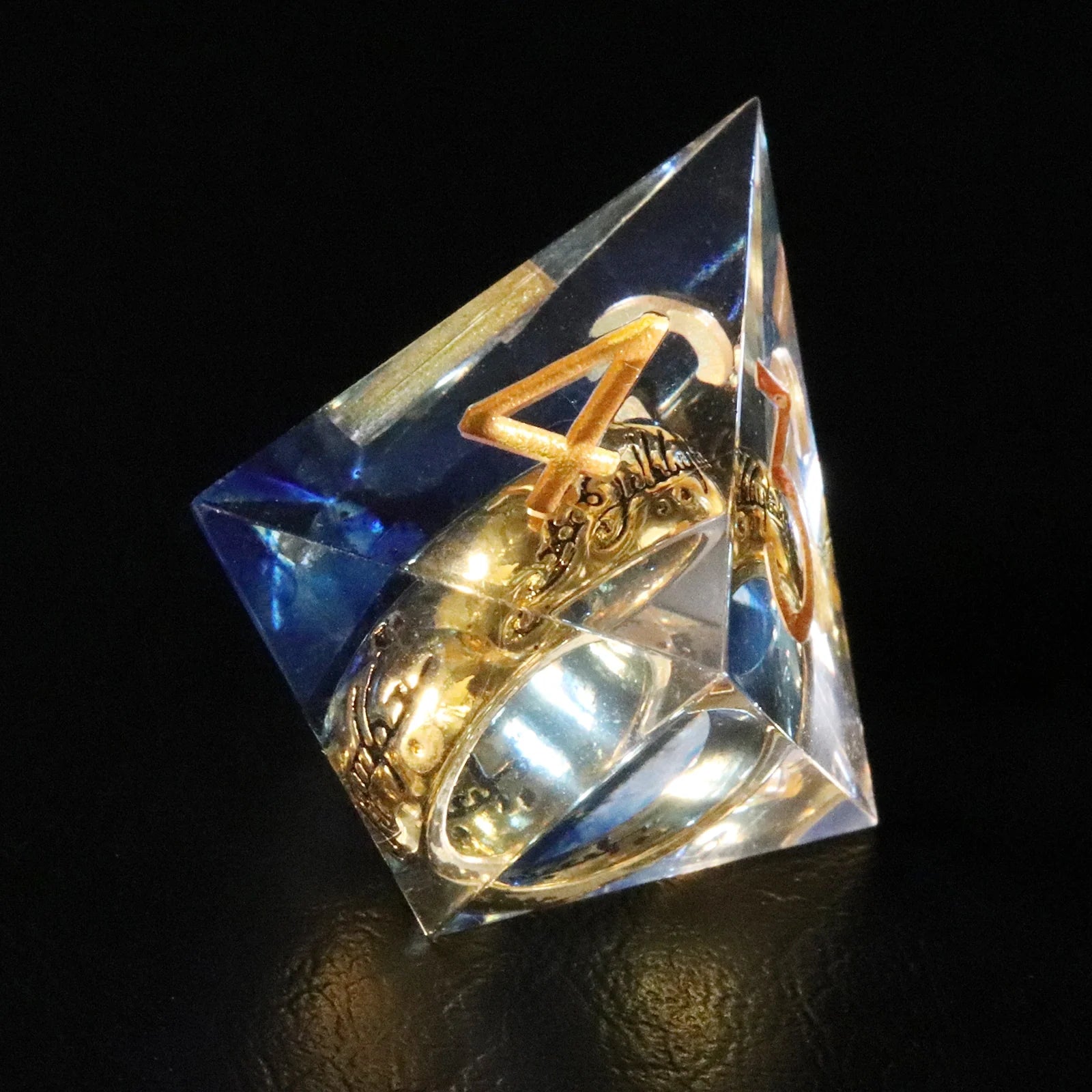 Lord of the Rings Blue-Gold Age Resin Dice Set