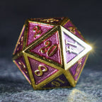 Red Queen Solid Metal Dice Set
