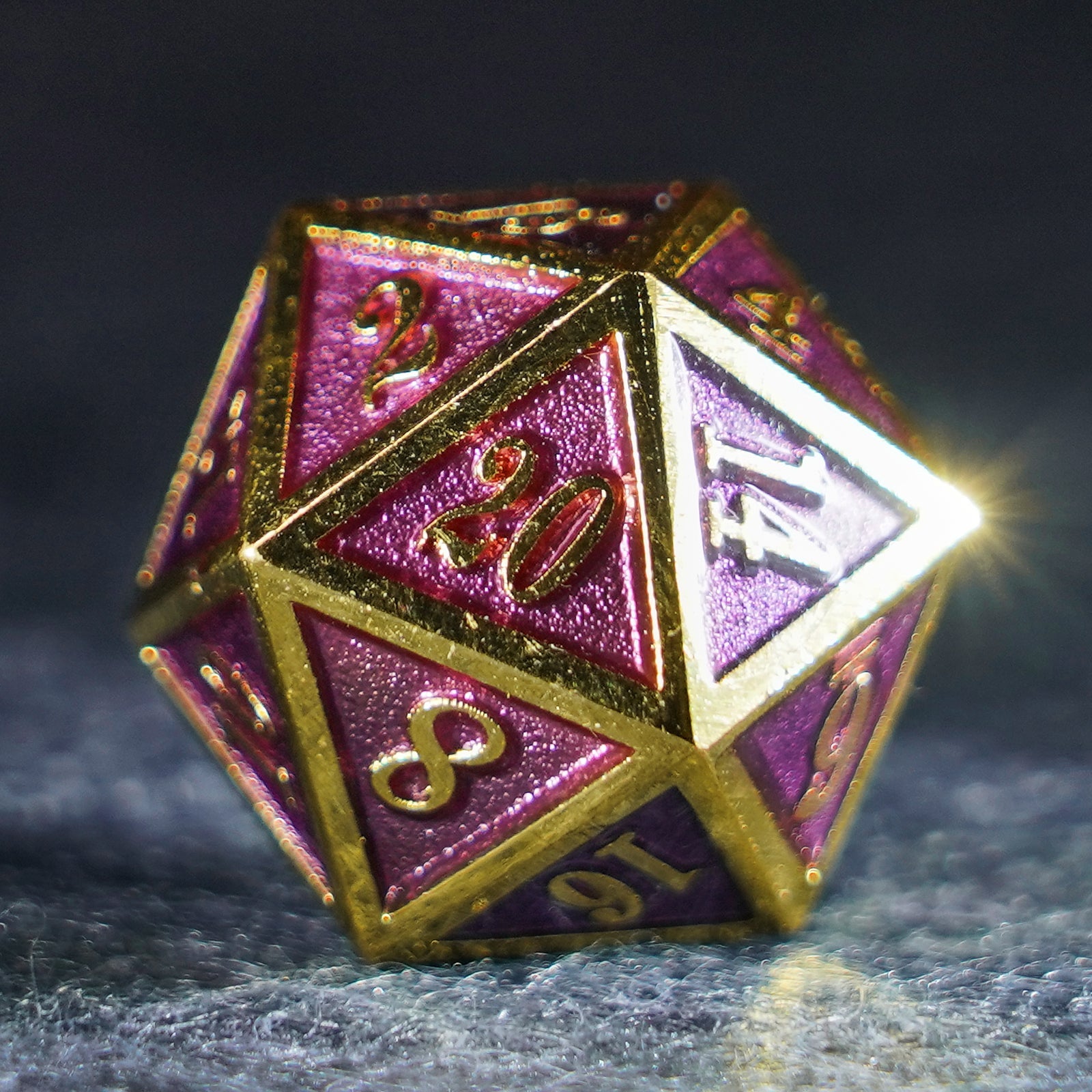 Red Queen Solid Metal Dice Set