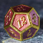 Red Queen Solid Metal Dice Set