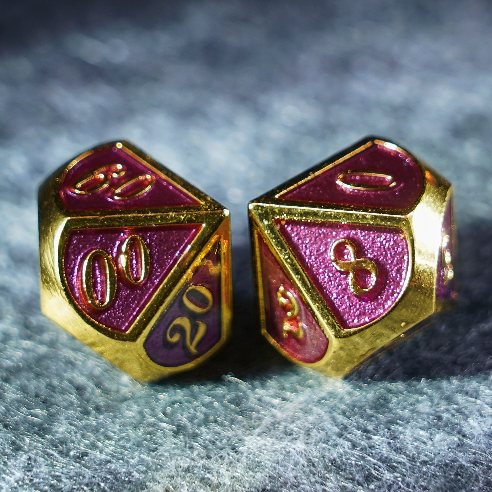 Red Queen Solid Metal Dice Set