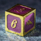 Red Queen Solid Metal Dice Set