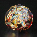 Red Wine Candy Wrapper Holographic Resin Dice Set