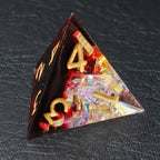 Red Wine Candy Wrapper Holographic Resin Dice Set